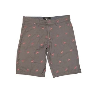 Beverly Hills Polo Club Gray Pink Flamingo Shorts